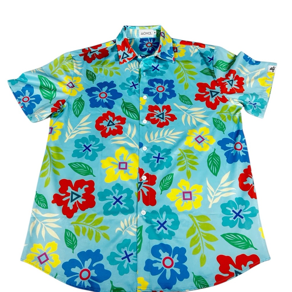 Unisex T-shirt YK2 PlayStation Logo Hawaiian Size M